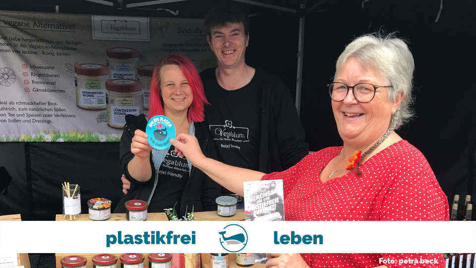Vegablum erhält Plastikfrei-Plakette auf dem Vegan-Summer 2019